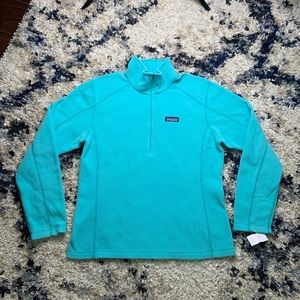 Women’s Large Patagonia Fleece 1/2 Zip Pullover Sweatshirt Blue